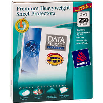 Avery Premium Heavyweight Sheet Protectors, Clear, 250 ct