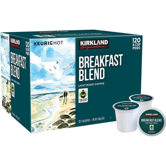 Breakfast Blend Coffee, Light, K-Cup Pods, 120 ct