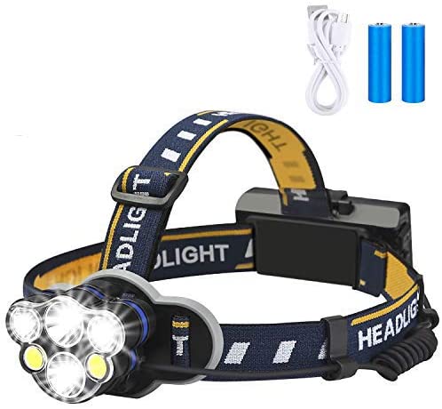 LED Headlamp rechargeable Hands Free