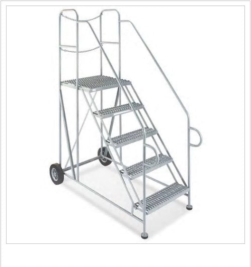 Ladder 5 step with big wheels H-3013