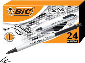 Bic Clic Stic retractable ballpoint pens