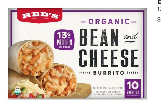 Bean and Cheese Burritos, 10-count