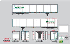 Decals full set for trailers (front, side and rear) and reefers (only side and rear)