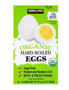 Organic Hard-Boiled Eggs, Cage Free, Peeled, 16-count, 2-pack