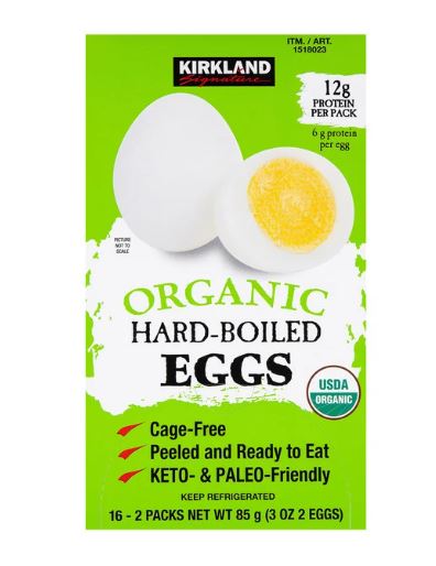 Organic Hard-Boiled Eggs, Cage Free, Peeled, 16-count, 2-pack