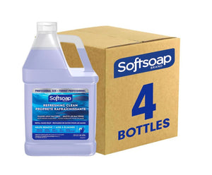 Softsoap Antibacterial Liquid Hand Soap Refill, Refreshing Clean, Moisturizing Hand Soap, 1 Gallon (Pack of 4)