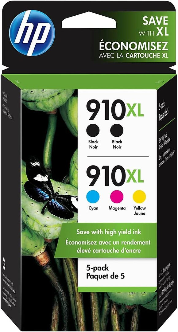 HP 910Xl Ink Cartridges 5 pack