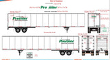 Decals full set for trailers (front, side and rear) and reefers (only side and rear)