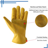 Leather Cowhide working gloves 2 pairs