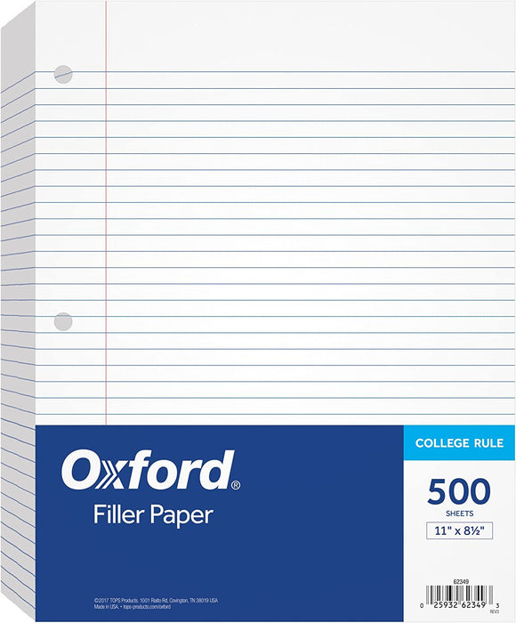 Loose-Leaf paper 3 hole punched for 3 ring binders