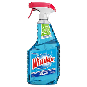 Windex Glass Cleaner Trigger Bottle, Original Blue, 23 fl oz