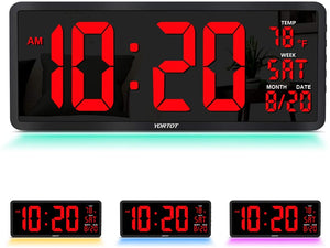 Digital Wall Clock Large