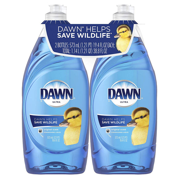 Dawn Ultra Dishwashing Liquid, Original, 2 Count