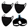 Facial mask  4 pcs black cotton reusable