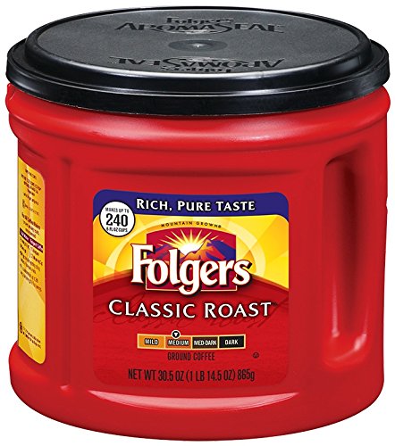 Folgers Classic Roast Ground Coffee, Medium Roast, 30.5 Ounce
