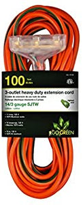 Extension cord 14/3 gauge 100 ft