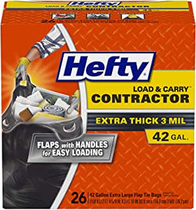 Garbage bags 42 gallon, contractor heavy duty