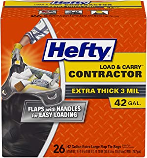 Garbage bags 42 gallon, contractor heavy duty