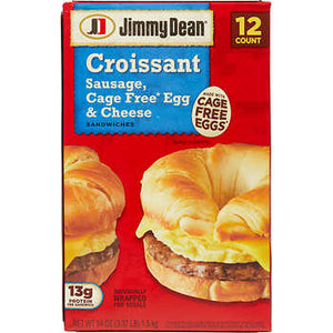 Jimmy Dean Croissant Sandwich, Sausage, Egg & Cheese, 4.5 oz, 12 ct