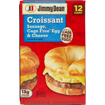 Jimmy Dean Croissant Sandwich, Sausage, Egg & Cheese, 4.5 oz, 12 ct