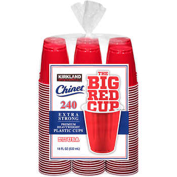Plastic cup red 18 oz 240 count