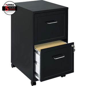 File Cabinet, Black 2 drawers letter size hanging files