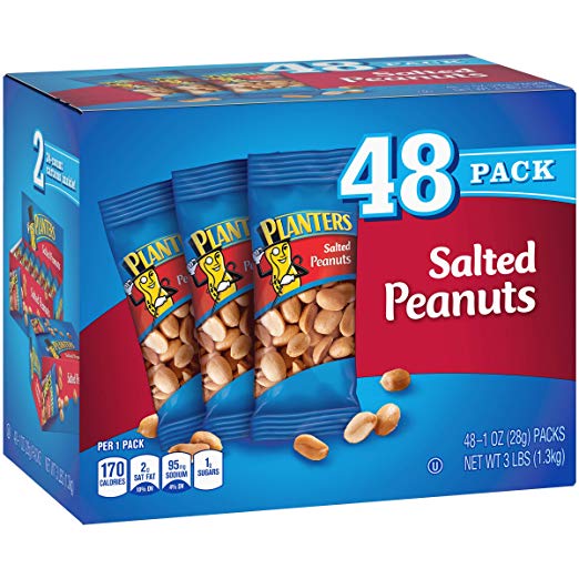 Planters Salted Peanuts (1 oz Bags, Pack of 48)