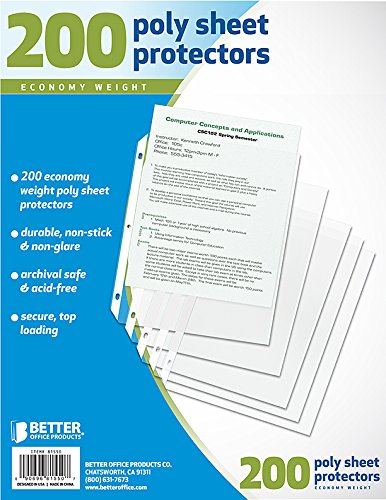 Sheet Protectors, 200 Piece