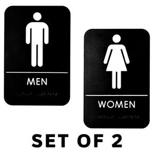 Men's & Women's Restroom Signs, Set of 2