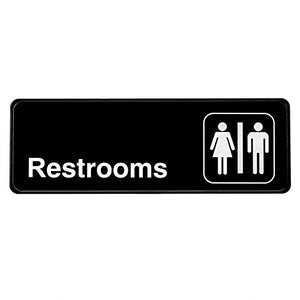 Unisex Restrooms Sign