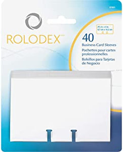 Rolodex business card refill sleeves