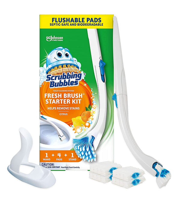 Scrubbing bubbles fresh toilet bowl cleaning starter kit