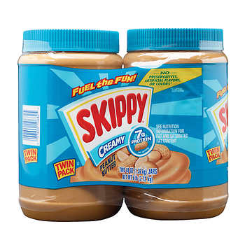 Skippy Creamy Peanut Butter, 48 oz, 2 ct