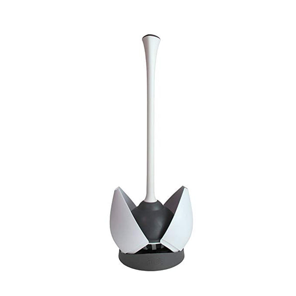 Toilet Plunger, White/Gray